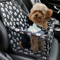 Folding Pet Car Seat with Mesh Sides & Front Pocket – Black – Colour: Black