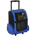 Two-in-One Pet Carrier Trolley & Backpack with Wheels – Style: A