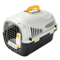 Plastic Pet Carrier with Steel Door & Hanging Bowl – 49 × 32 × 32cm – Style: A