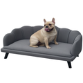 Dog Sofa Bed with Legs & Cushion – Grey