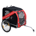 Steel-Frame Bicycle Pet Trailer – Red & Black
