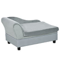Pet Sofa Chair with Storage & Cushion – Light Grey