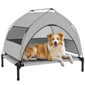 Raised Dog Bed with Removable Canopy – 76 × 61 × 70cm
