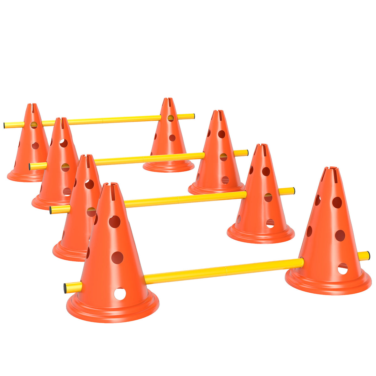 Dog Agility Jump Set with Eight Cones, Eight Poles & Carry Bag