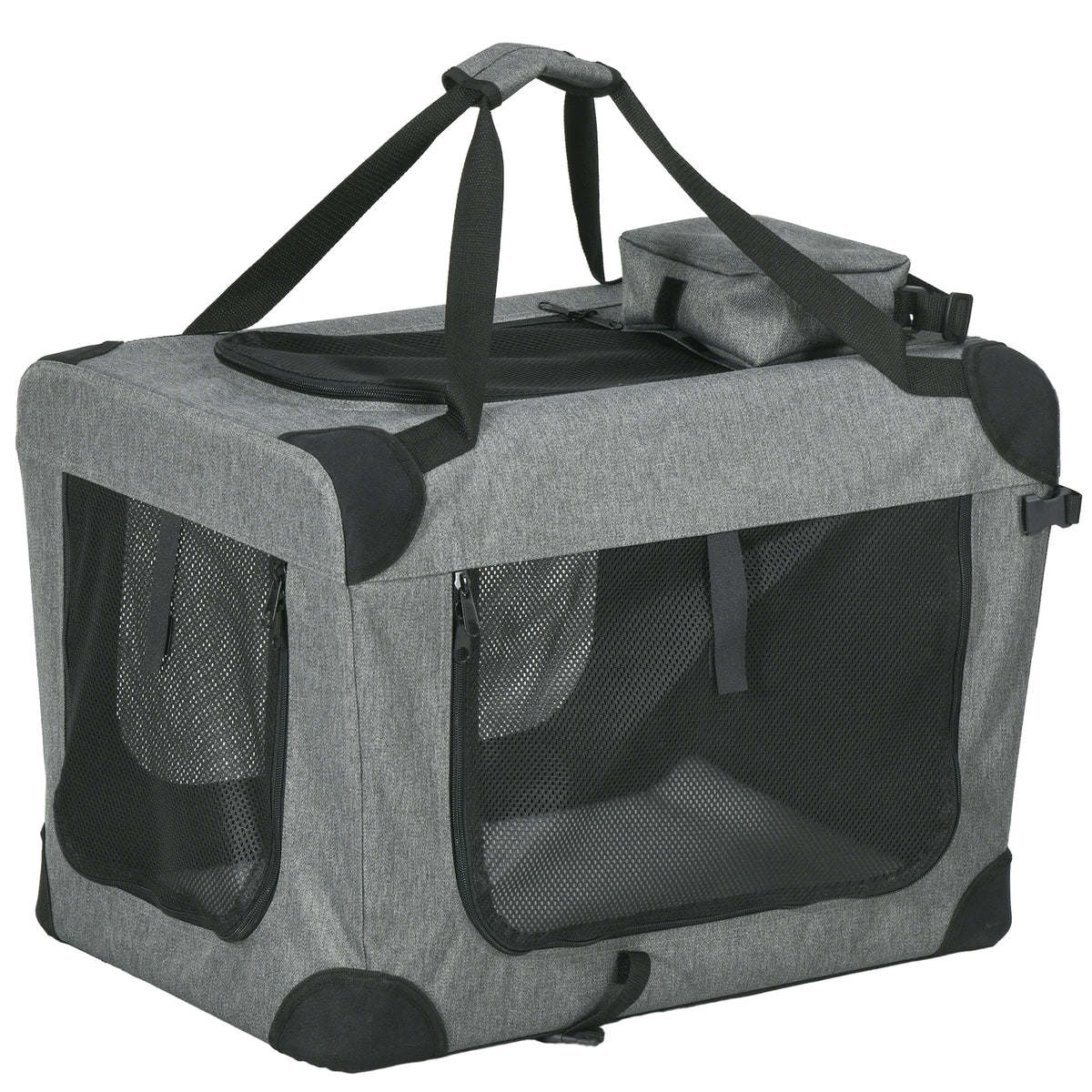 Folding Oxford Fabric Pet Carrier Bag – Grey