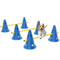 Dog Agility Set with Cones & Adjustable Jumps – Blue