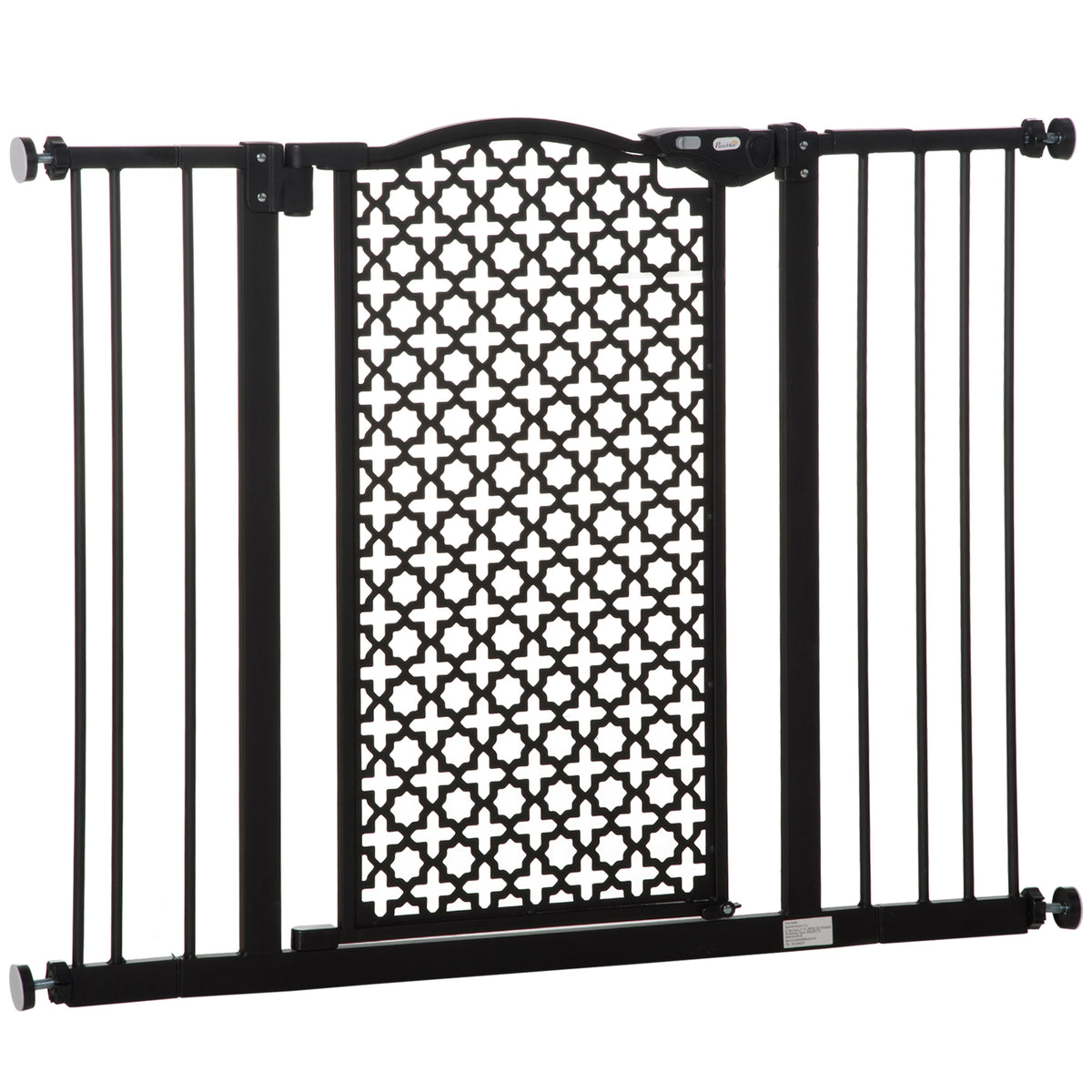 Auto-Close Pet Safety Gate with Double Locking – Black, 74–105cm