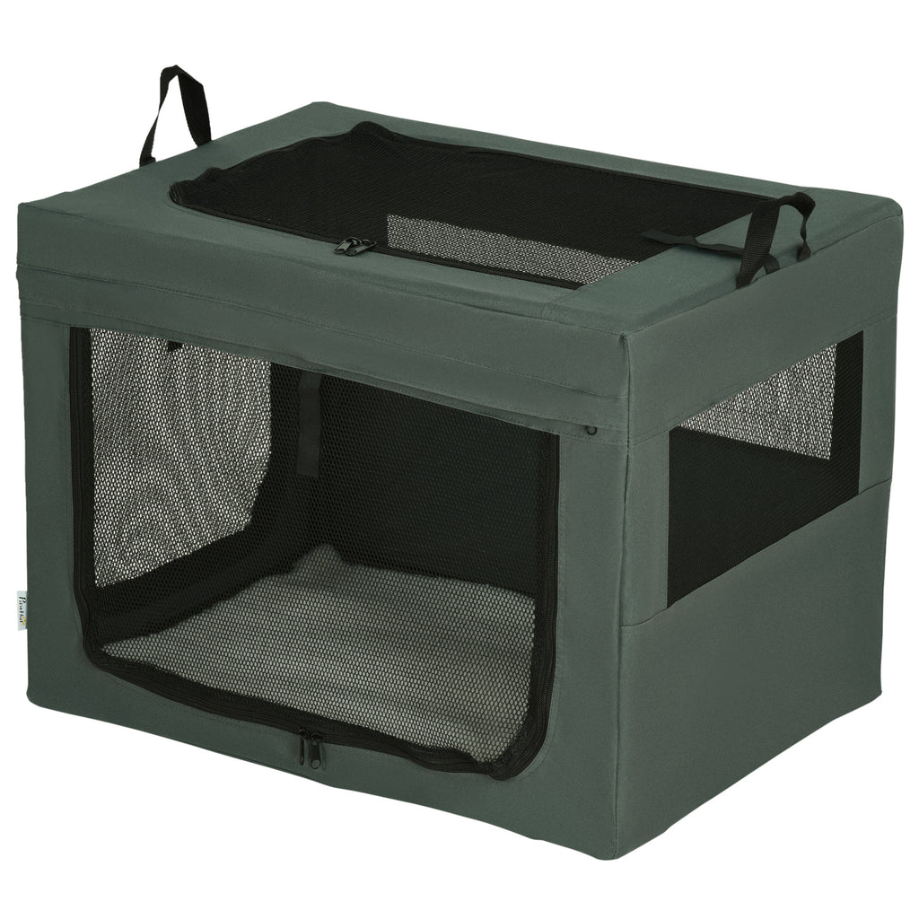 Pet Carrier with Cushion for Small Dogs – Grey, 69cm