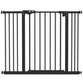 Adjustable Safety Gate with Two Extensions – Black