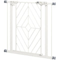 Pressure-Fit Auto-Close Dog Gate – White, 74–80cm