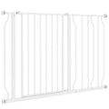 Wide Pressure-Fit Dog Safety Gate – White