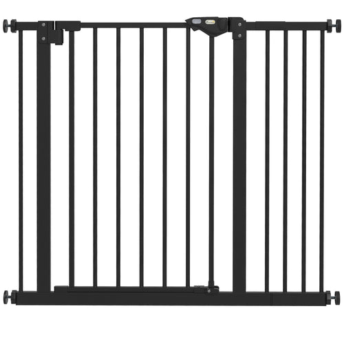 Adjustable Safety Gate with Extension – Black