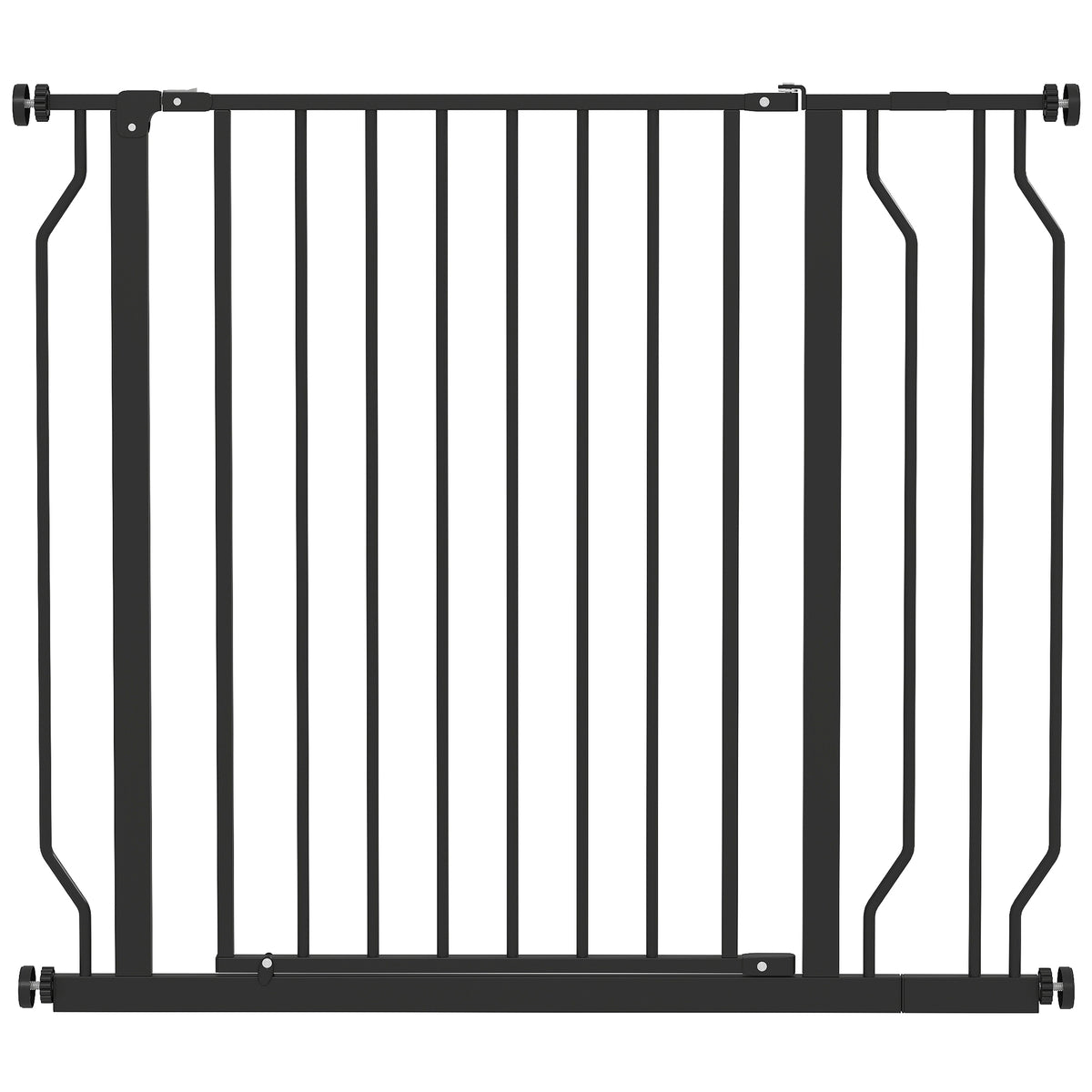 Wide Pressure-Fit Dog Safety Gate – Black