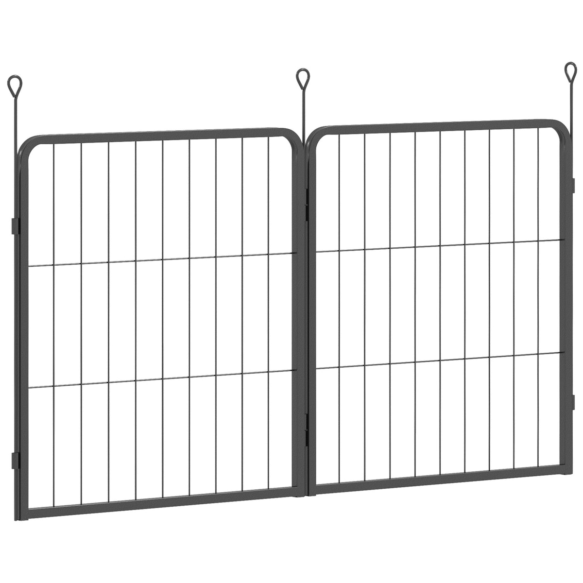 Two-Piece Dog Pen Expansion Pack with Three Connecting Stakes – 60cm High