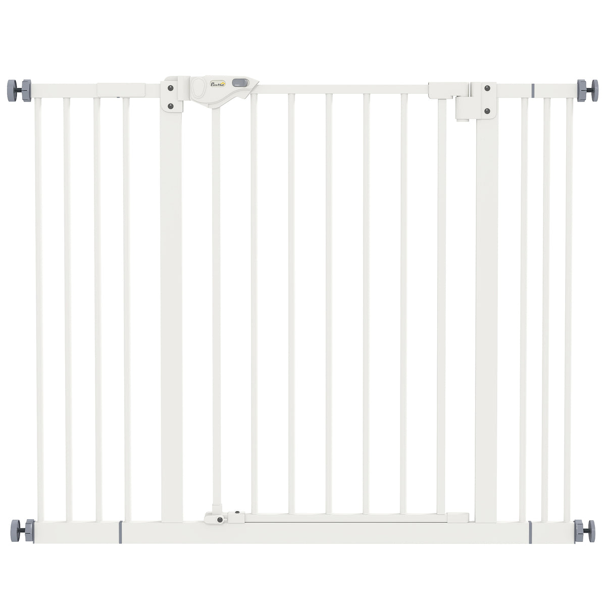 Auto-Close Pet Safety Gate with Two Extensions – Black