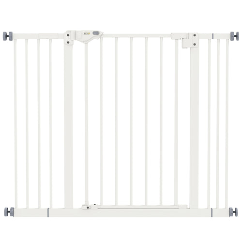 Auto-Close Pet Safety Gate with Two Extensions – Black