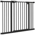 Adjustable Dog Gate with Two Extensions – Black, 74–100cm Wide × 77cm High