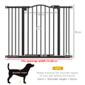 Auto-Close Metal Pet Safety Gate – 74–100cm