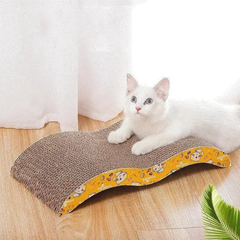 Corrugated Cardboard & Sisal Cat Scratching Board – 44 × 21cm – Colour: As Shown