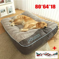 Pet Sofa Bed with Removable Cover & Rope Toy – Light Brown – Size: 80x64x18cm