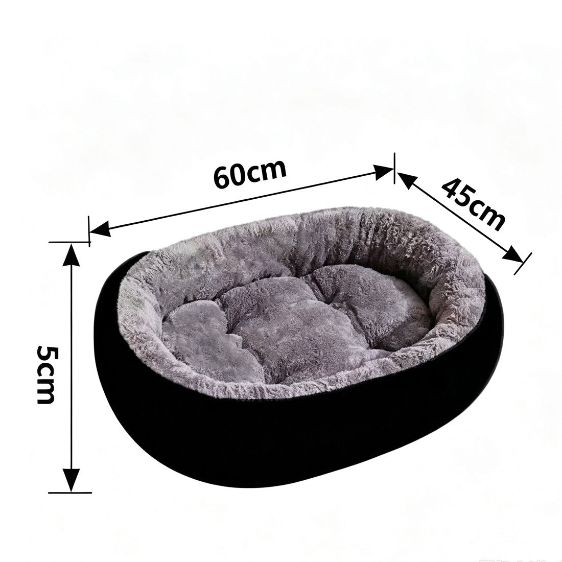 Soft Fleece Pet Bed for Dogs & Cats – Size: 60 x 45 cm