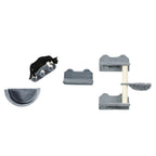 Wall-Mounted Cat Shelves with Scratching Post, Hammock & Nest – Grey, 4 Pieces