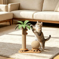 Sisal Cat Scratching Post with Ball Tracks – Wood & Green – Style: A