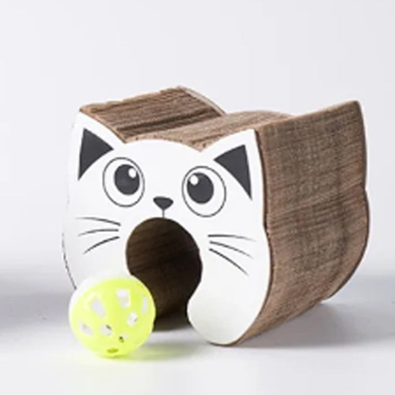 Accordion Cardboard Cat Scratcher with Bell Balls – Style: A