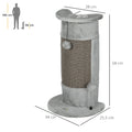PawHut Sisal Cat Scratching Post with Two Toy Balls – Grey, 58cm – Style: A