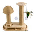 Sisal & Wood Cat Scratching Post with Ball Track – 38 × 19 × 41.5cm – Style: A