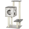 Cat Tree with Condo & Jute Scratching Post – 113cm