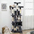 Tall Cat Tree & Activity House – Charcoal Grey, 173cm