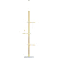 Adjustable Floor-to-Ceiling Cat Tree with Anti-Tip Kit & Toy Ball – 260cm