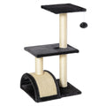 Cat Tree with Scratching Post & Pad – Black, 72cm