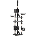 Floor-to-Ceiling Cat Tree – Dark Grey, 240–260cm