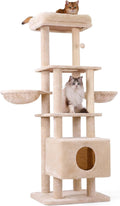 Six-Level Cat Tree with Scratching Posts & Cat House – 165cm