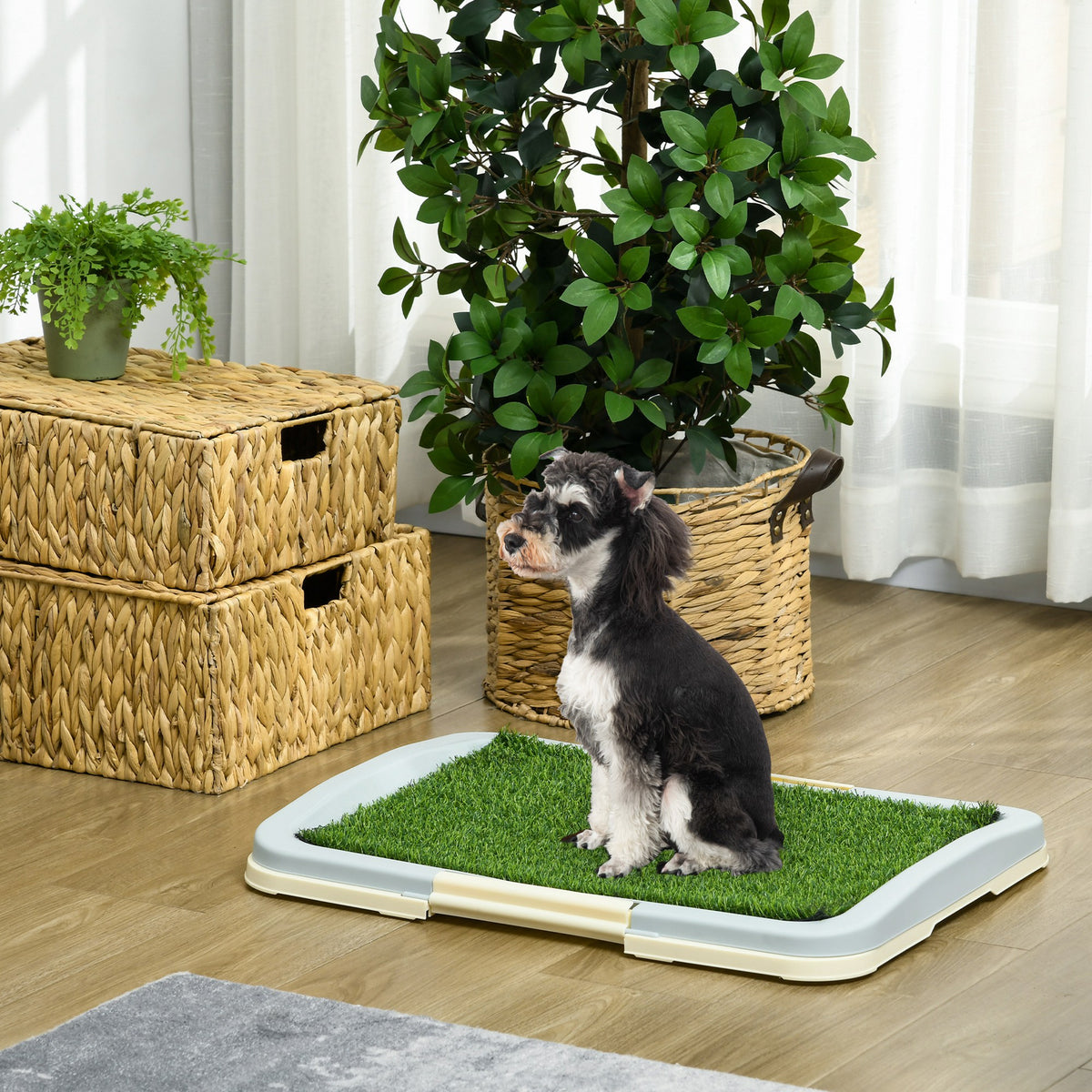 Puppy Training Tray with Artificial Grass – 63 × 48.5cm
