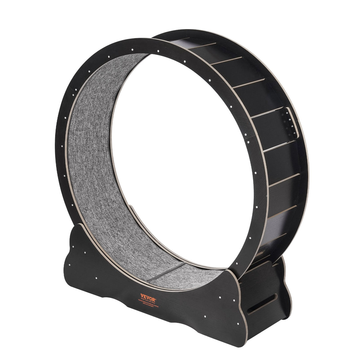 Wooden Cat Exercise Wheel with Removable Carpet – 43.3in