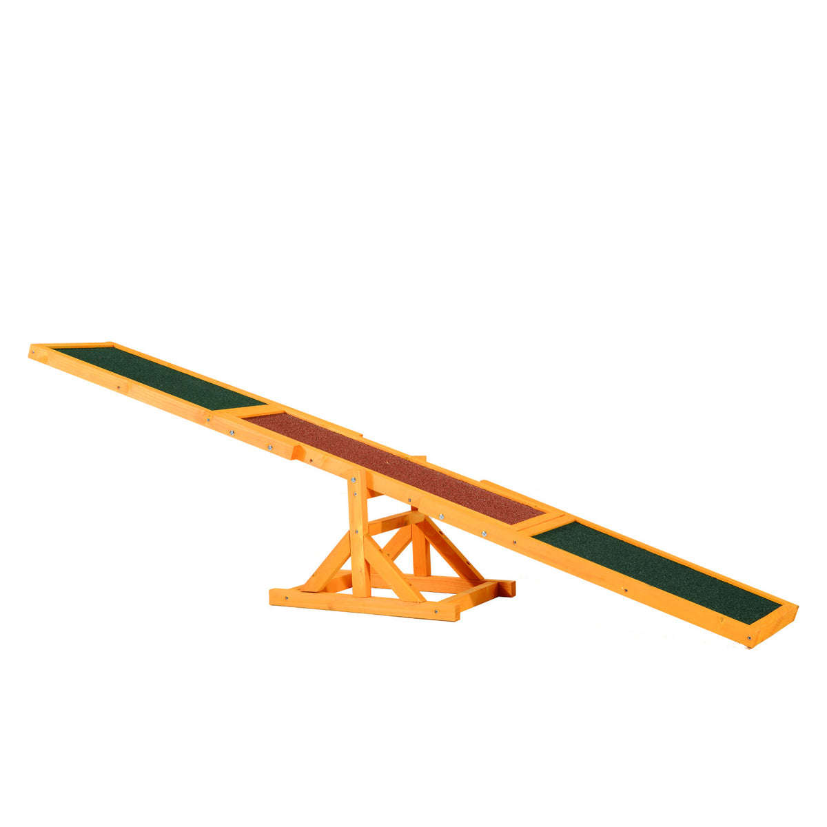 Wooden Dog Agility Seesaw with Non-Slip Surface – Natural