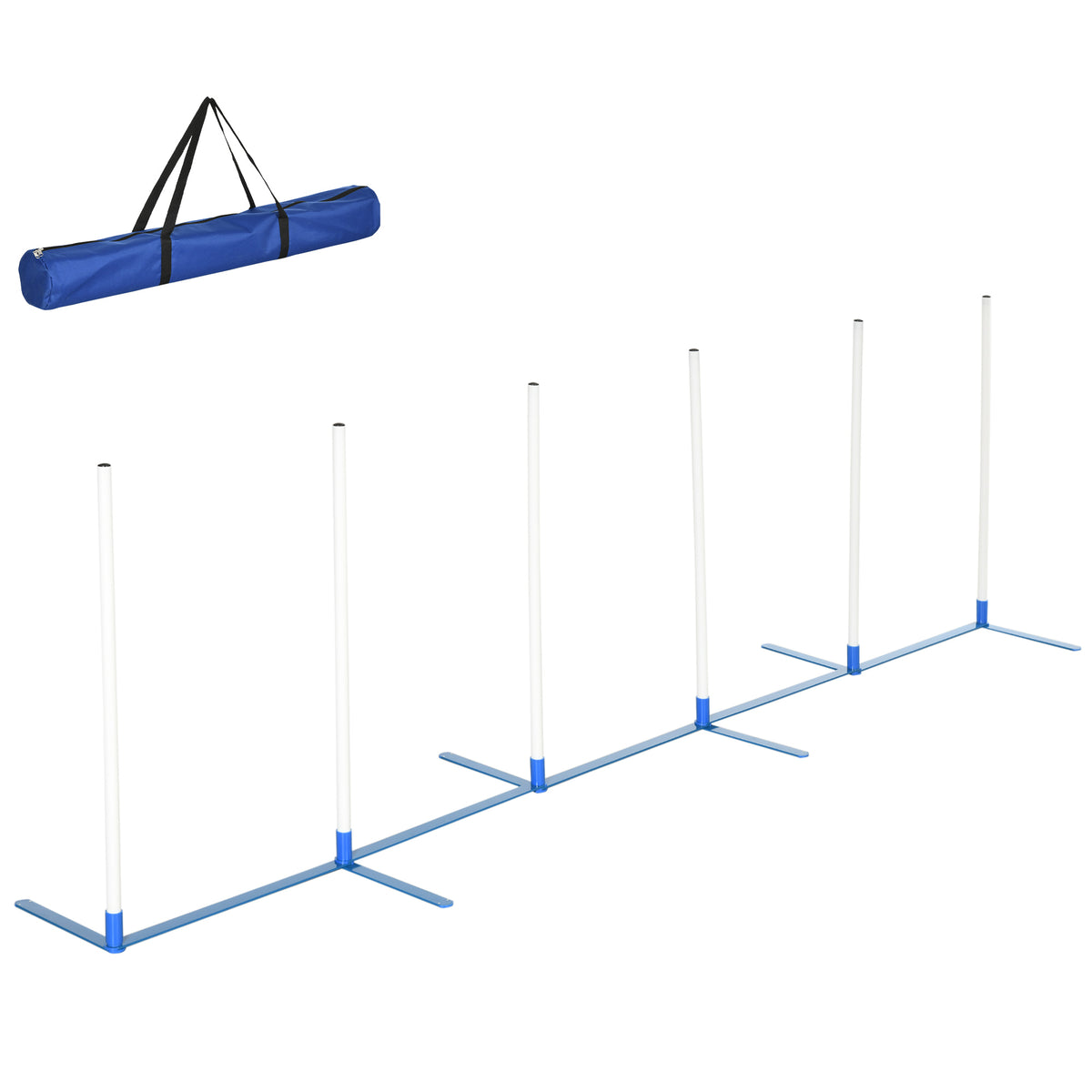 Dog Agility Weave Pole Set with Storage Bag – 6 Poles