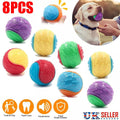 Squeaky Dog Balls – 8 Pack, Assorted Colours, 6.5cm – Style: A