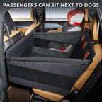 Hard-Base Pet Car Seat Extender with Support Bars – Model: 25BWINUKPet car mat