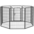 Heavy-Duty Puppy Playpen – Black, 8 Panels