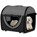 PawHut black folding soft pet crate, 46 cm