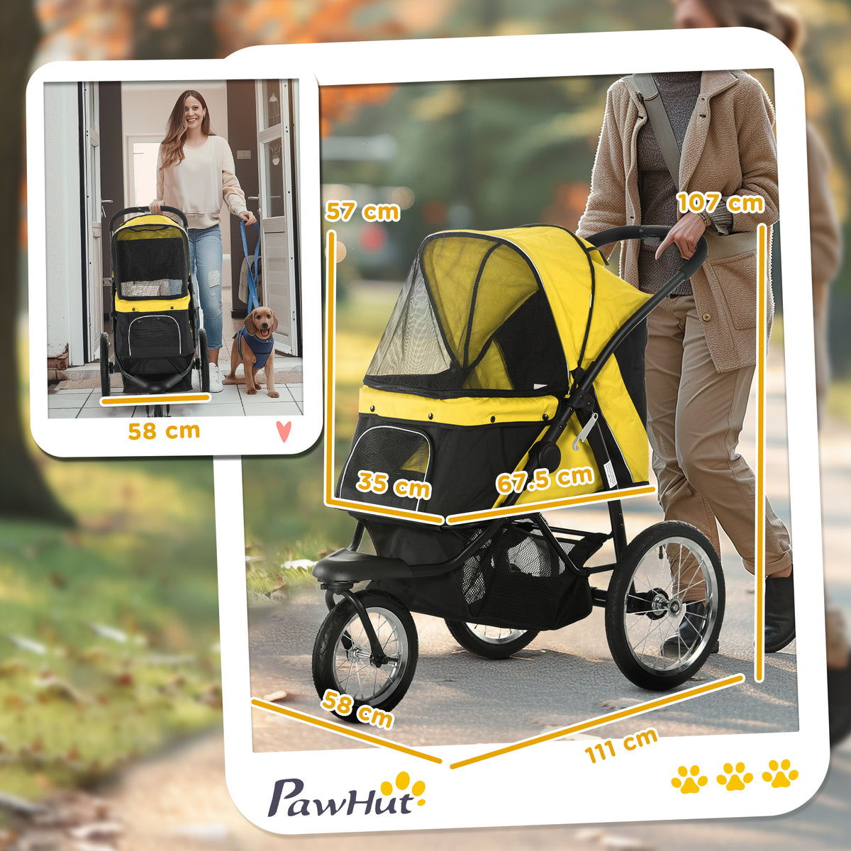 Three-wheel pet stroller – image 2