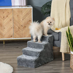 Four-step pet stairs light grey – image 3