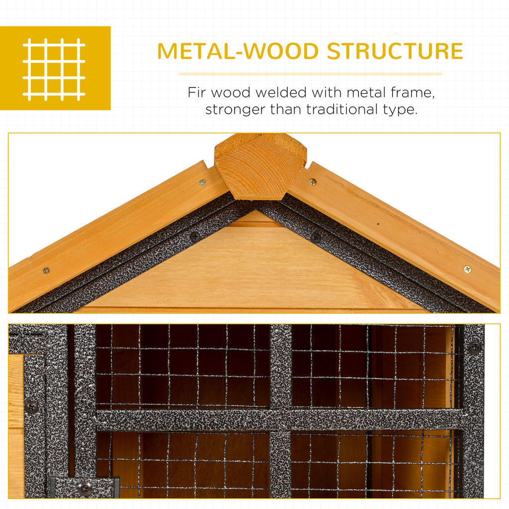 Raised wooden rabbit hutch – image 3