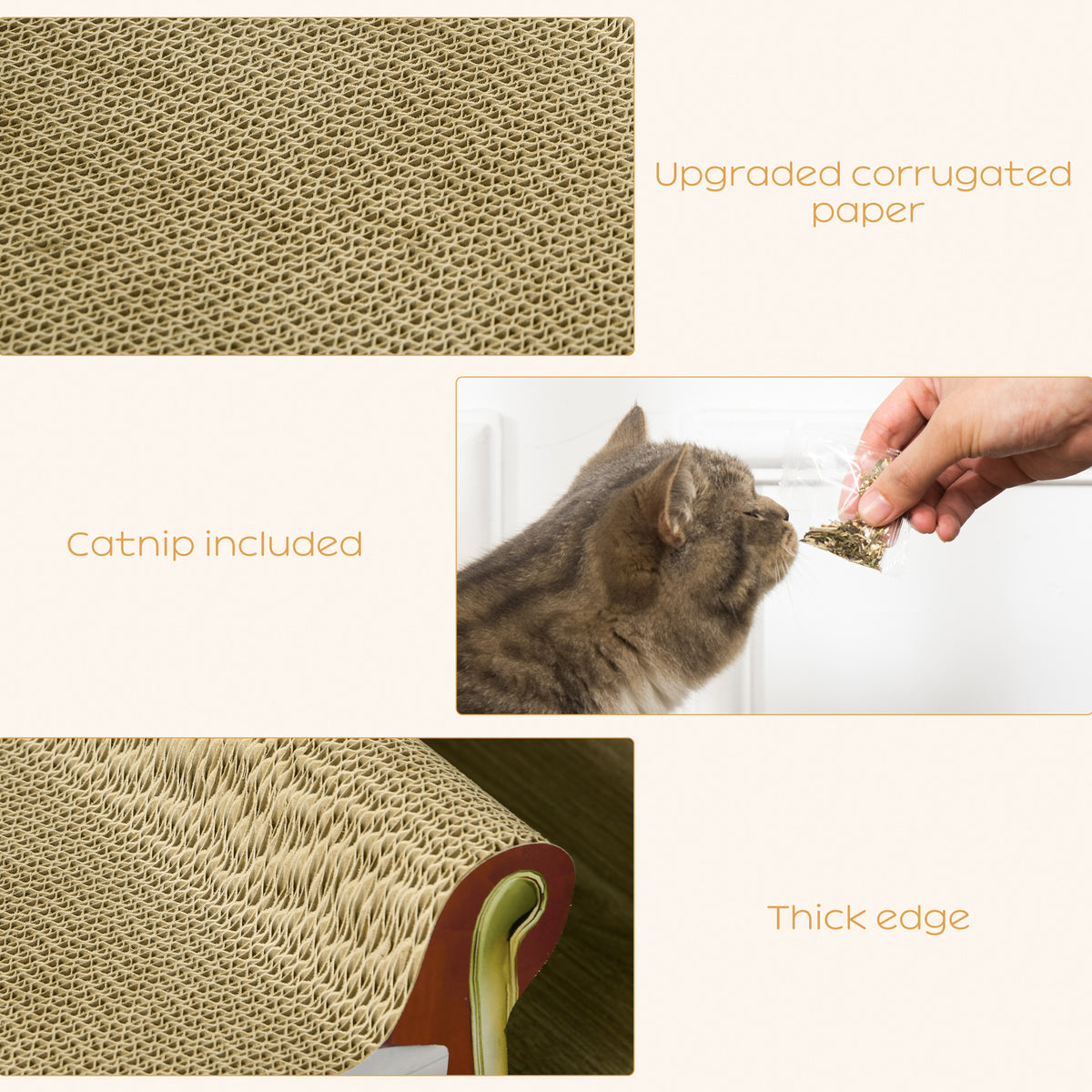 Cardboard cat scratcher sofa bed – image 4