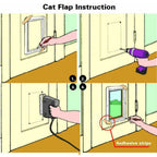Four-Way Locking Pet Door – White – product view 4