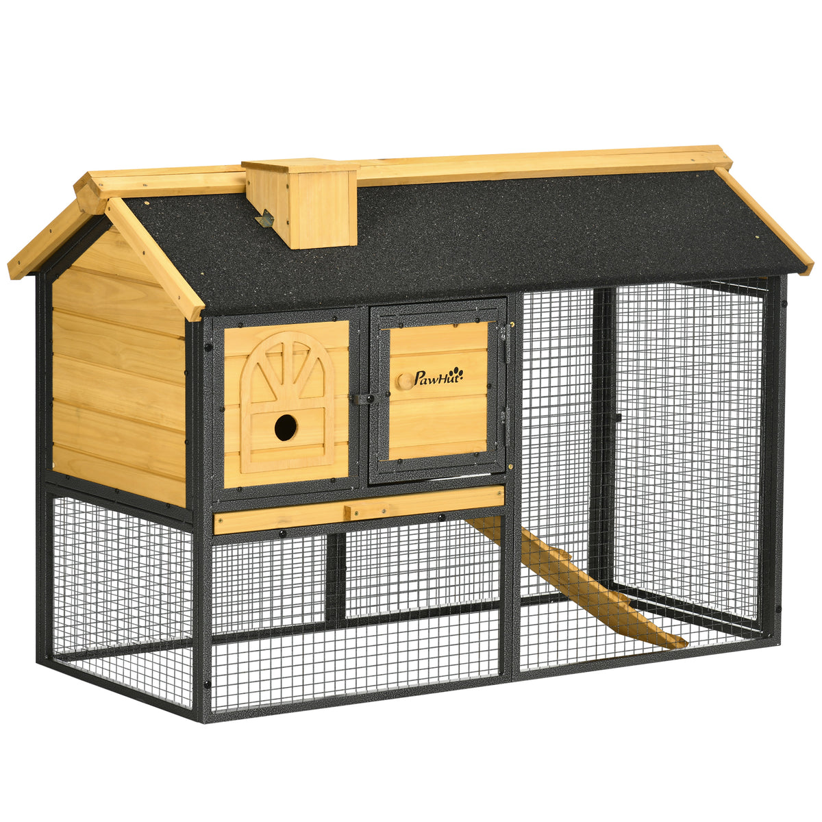 Outdoor rabbit hutch with run – image 1